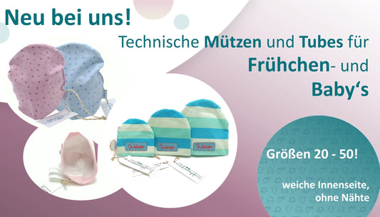 Beanies und Tubes für Frühchen und Babies meinmaikaempfer® by tlusteck-salesandmore