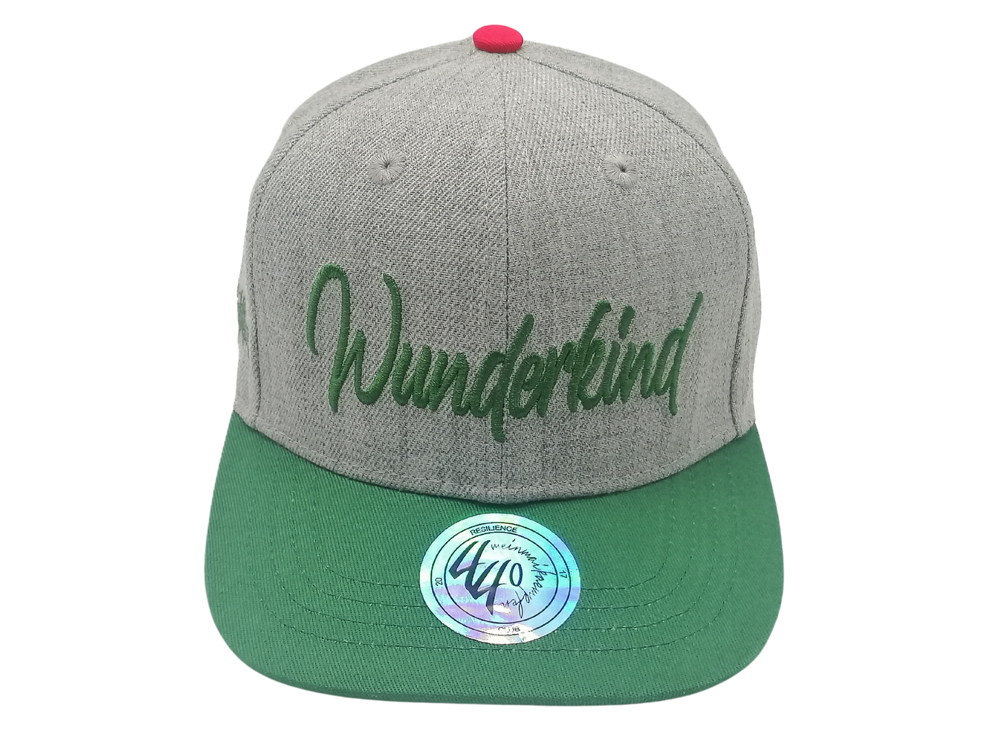 Kinder-Cap "Wunderkind", Grau-Dunkelgrün, verschiedene Größen