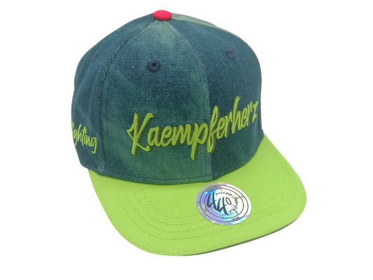 Kinder-Cap "Kaempferherz", Blau-Grün, verschiedene Größen