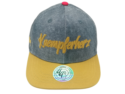 Kinder-Cap "Kaempferherz", Grau-Senf, verschiedene Größen