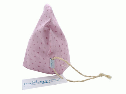 Baby-Mütze/ Beanie, rosa Dreiecke, Größe 50