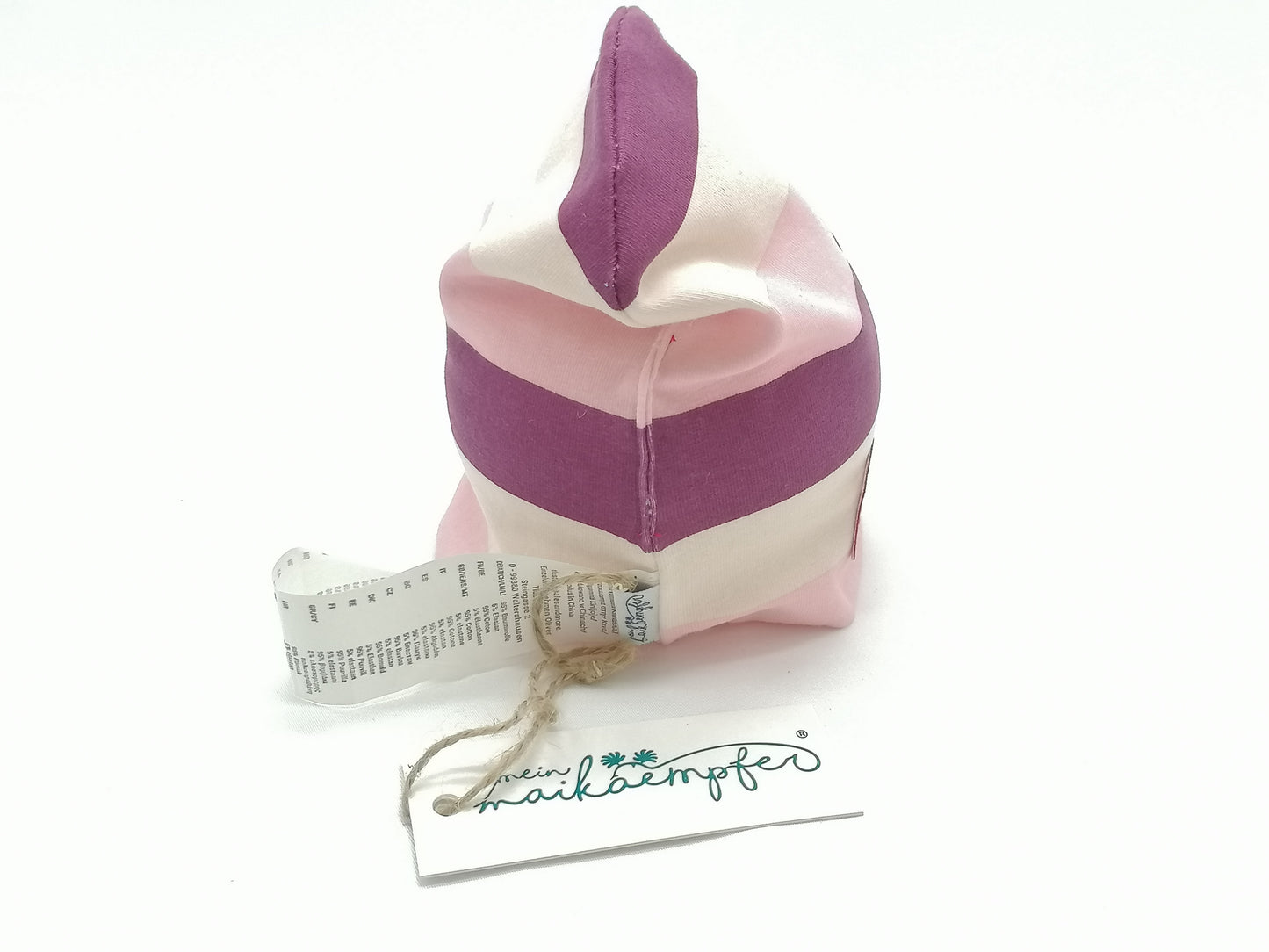 Frühchenmütze/ Beanie, "Mein Wunder", lila gestreift, verschiedene Größen