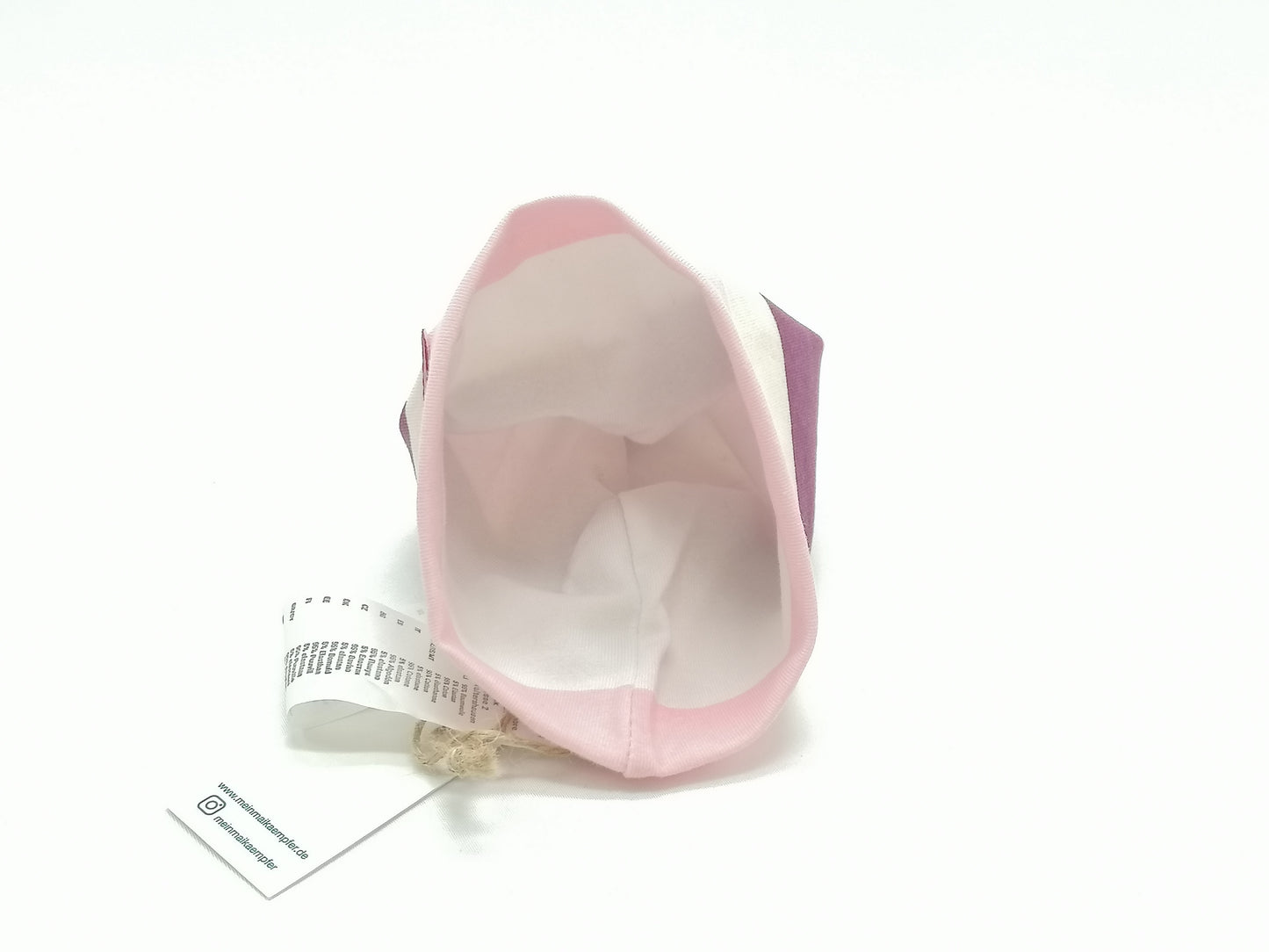 Frühchenmütze/ Beanie, "Mein Wunder", lila gestreift, verschiedene Größen
