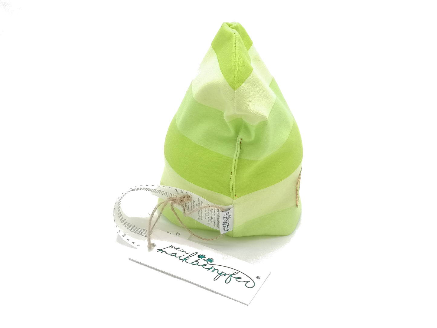 Frühchenmütze/ Beanie, "Mein Wunder", grün gestreift, verschiedene Größen