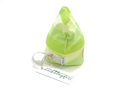 Frühchenmütze/ Beanie, "Mein Wunder", grün gestreift, verschiedene Größen