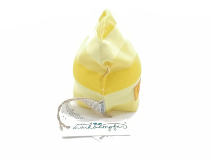 Frühchenmütze/ Beanie, "Mein Wunder", gelb gestreift, verschiedene Größen